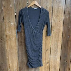 James Perse Women's Grey and Black Dress